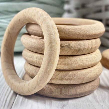 Wooden ring for macrame, sling bead Ø 55 мм beech Standard