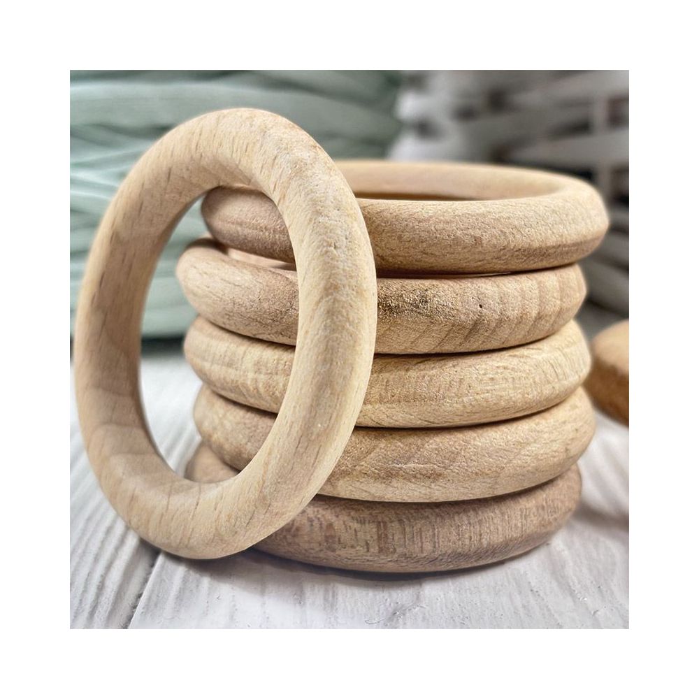 Wooden ring for macrame, sling bead Ø 55 мм beech Standard