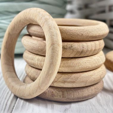 Wooden ring for macrame, sling bead Ø 55 мм beech Standard