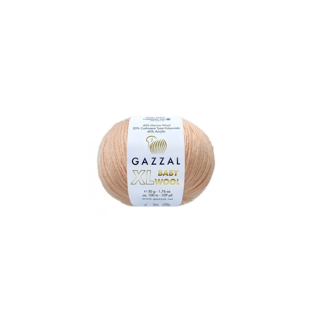Пряжа Gazzal Baby Wool XL персиковий (834) Пряжа Gazzal Baby Wool XL персиковий (834)