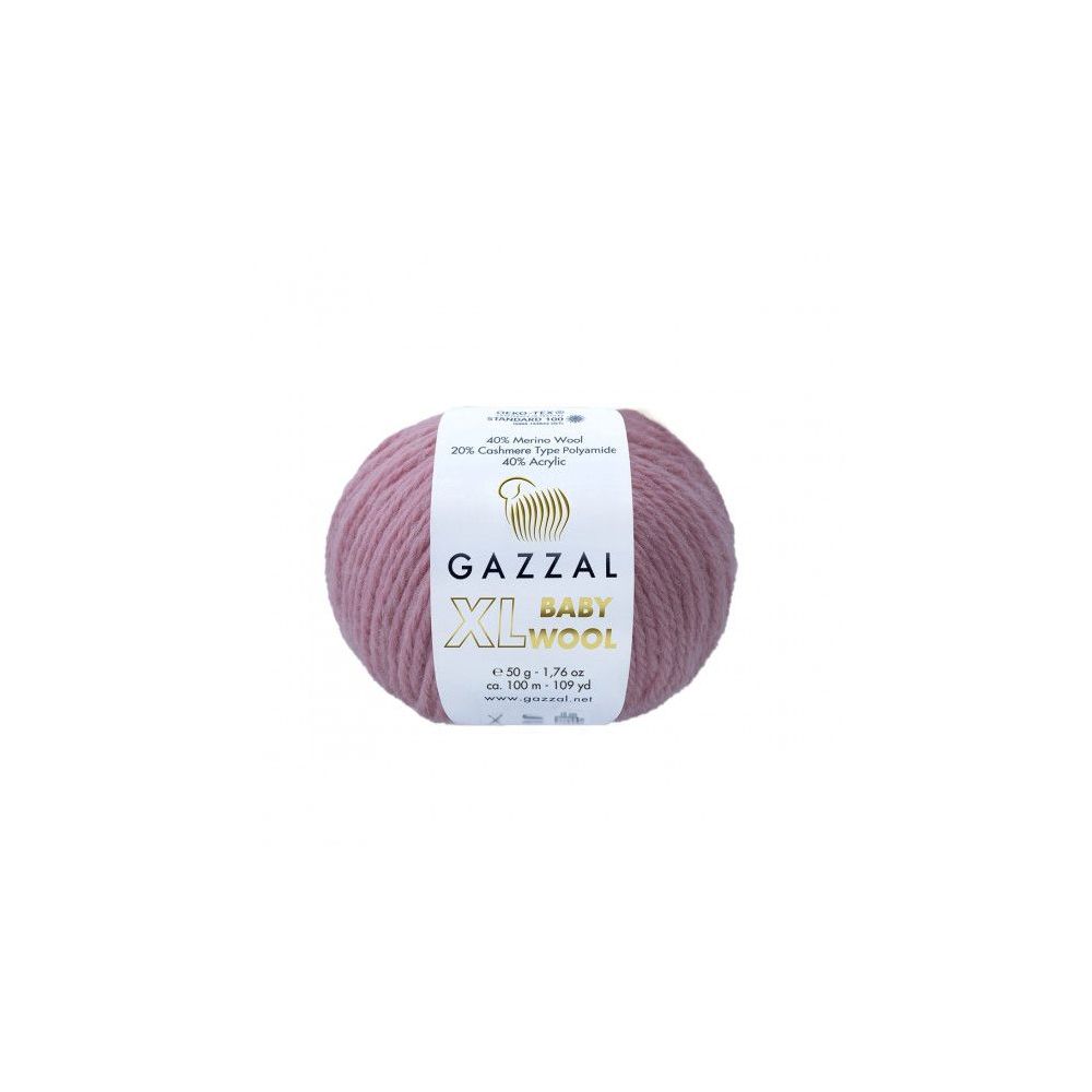 Пряжа Gazzal Baby Wool XL попеляста троянда (845) Пряжа Gazzal Baby Wool XL попеляста троянда (845)