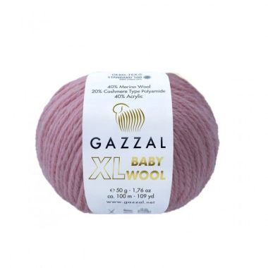 Пряжа Gazzal Baby Wool XL попеляста троянда (845)