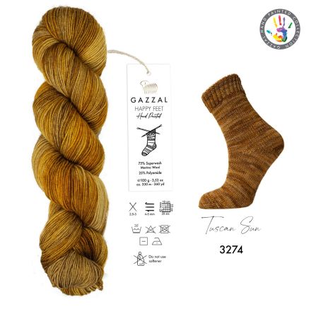Yarn Gazzal Happy Feet multicolor (3274)