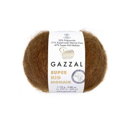 Yarn Gazzal Super Kid Mohair light brown (64401)