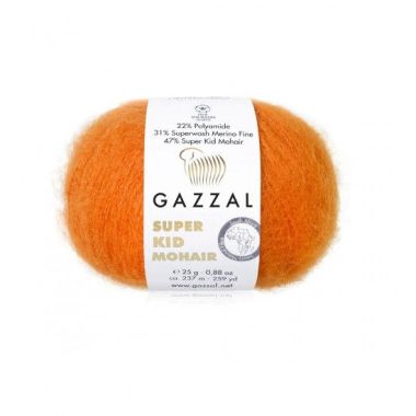 Пряжа Gazzal Super Kid Mohair тыква (64429)