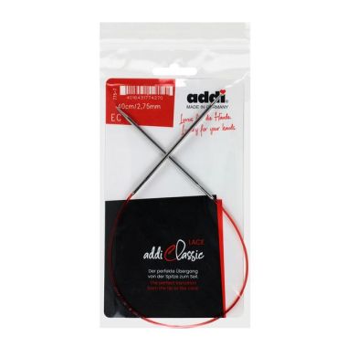 Addi Premium Lace Circular Knitting Needles with Extended Tip, 40 cm, 2.75 mm (775-7/2.75-40)