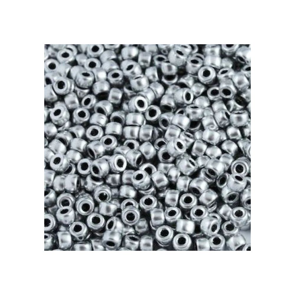 Preciosa beads №10/0, 50 g, metallic silver (01700/587) Preciosa beads №10/0, 50 g, metallic silver (01700/587)