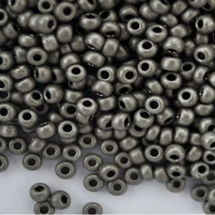 Preciosa beads №10/0, 50 g, metallized black metal (18549/575)