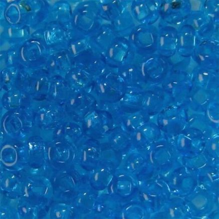 Preciosa beads №4/0, 50 g, transparent, azure blue (60030)