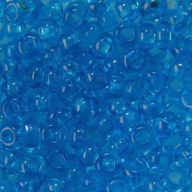 Preciosa beads №4/0, 50 g, transparent, azure blue (60030)