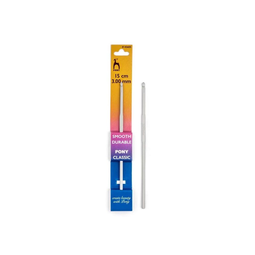 Crochet hook Pony 3 mm, 15 cm, aluminum (45605)