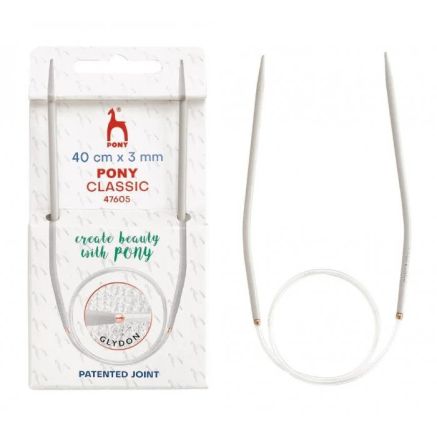Circular knitting needles aluminum Pony 3 mm, 40 cm (47605)