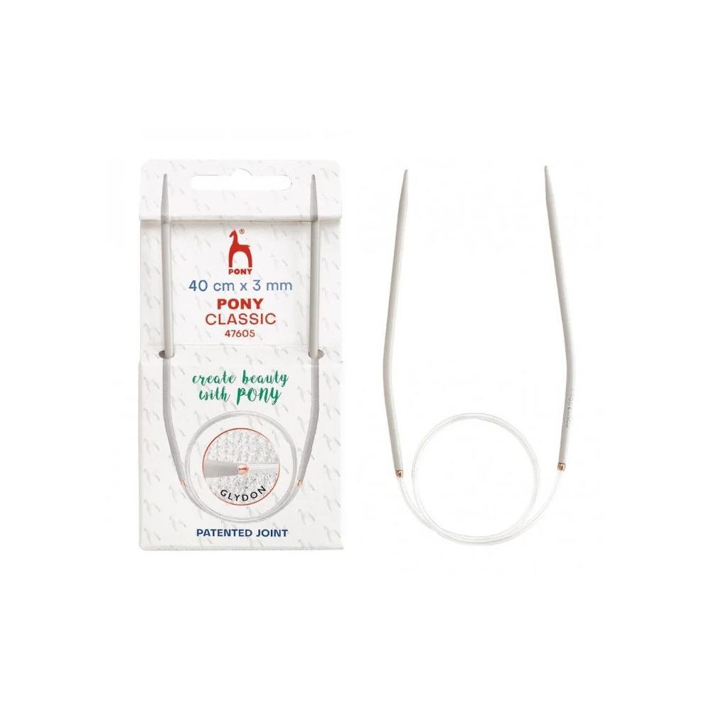 Circular knitting needles aluminum Pony 3 mm, 40 cm (47605)
