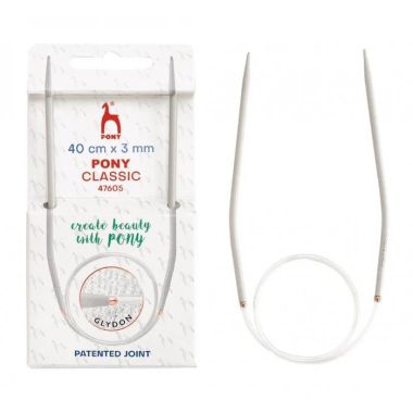 Circular knitting needles aluminum Pony 3 mm, 40 cm (47605)