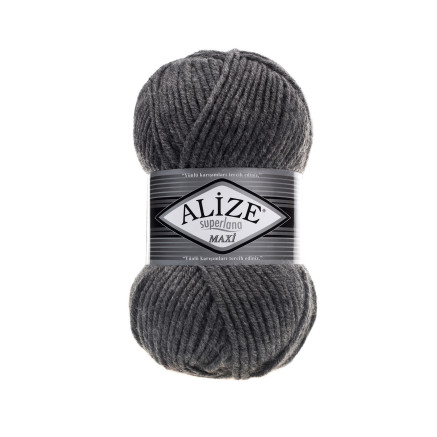 Пряжа Alize Superlana Maxi сірий графіт (182)