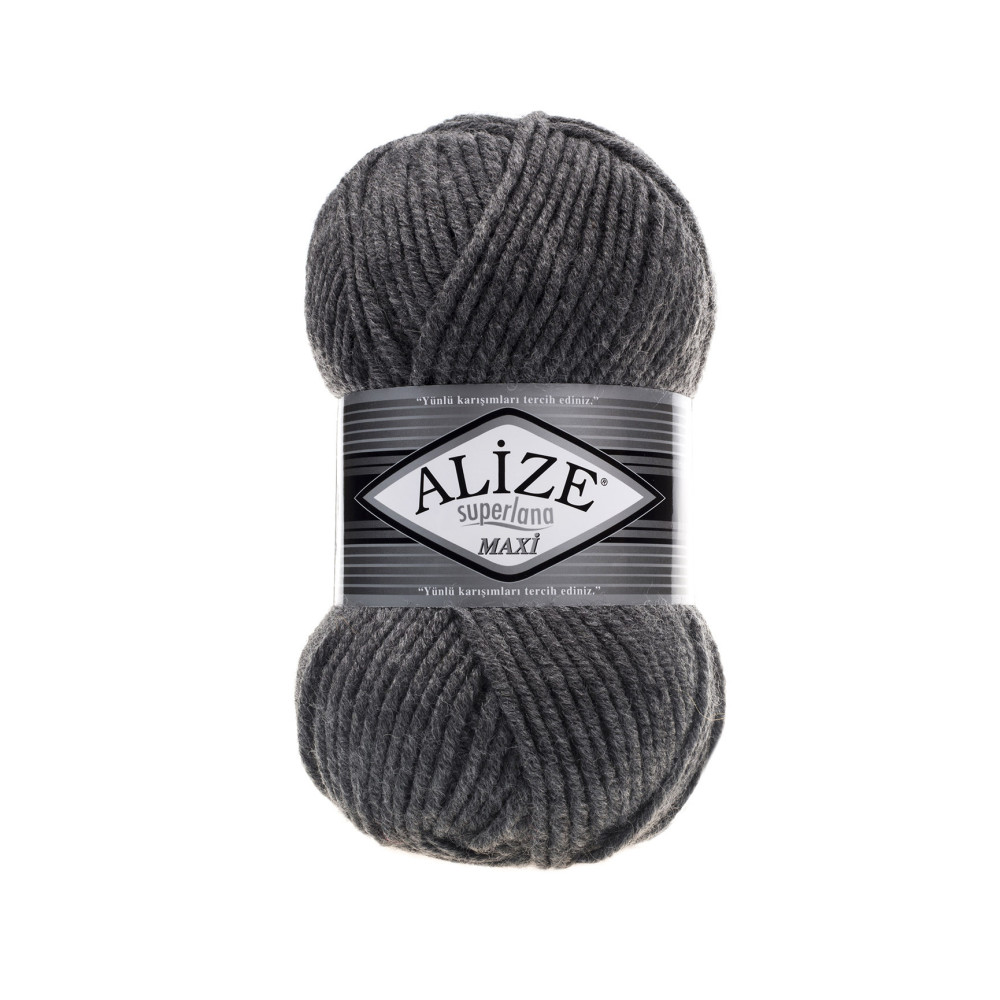 Пряжа Alize Superlana Maxi сірий графіт (182) Пряжа Alize Superlana Maxi сірий графіт (182)