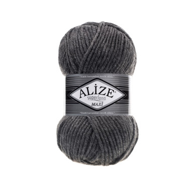 Пряжа Alize Superlana Maxi сірий графіт (182)