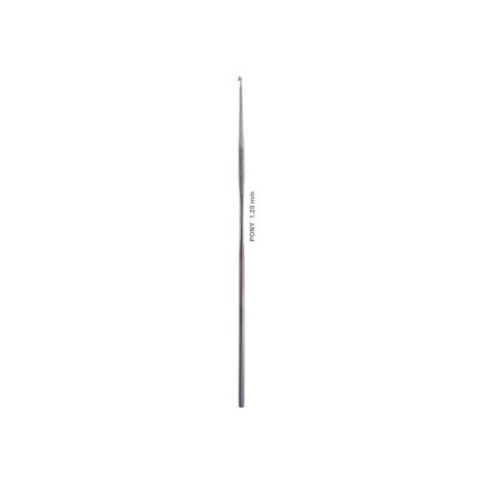 Crochet hook metal 1.25 mm, 12 cm, Pony (58673)