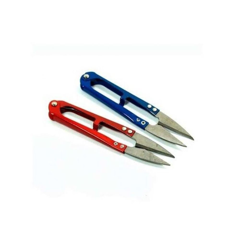 Scissors for cutting threads and seam spreading