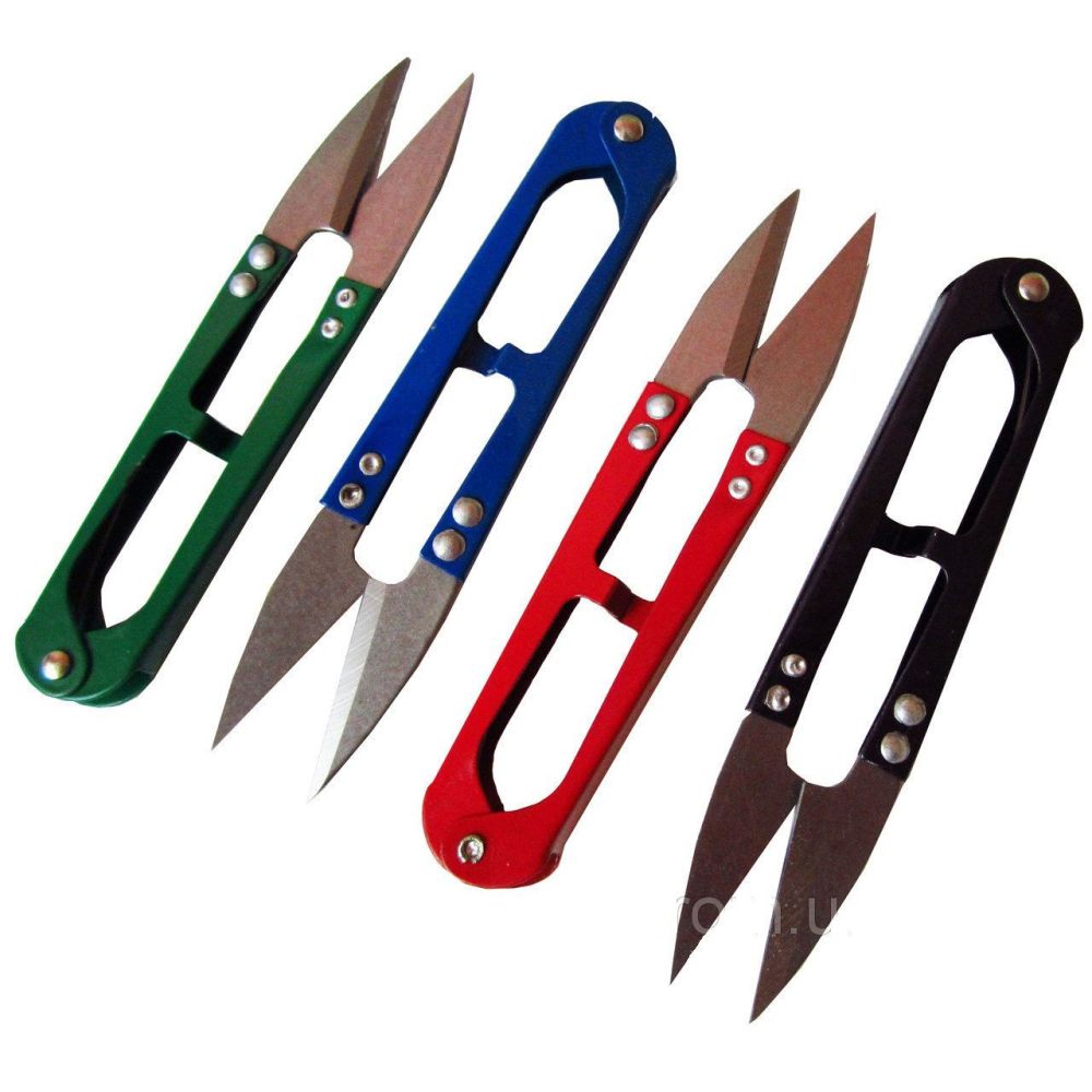 Scissors for cutting threads and seam spreading