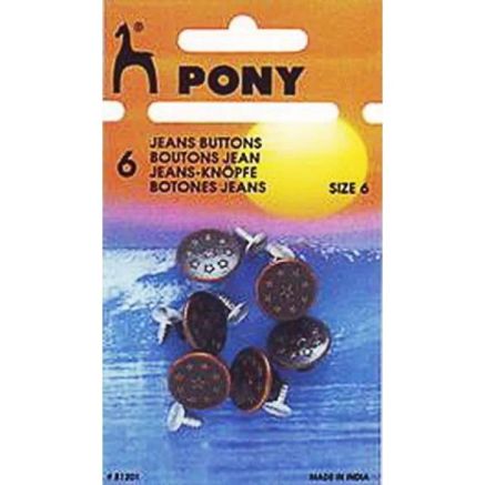 Jeans buttons copper 17 mm., Pony (81202)