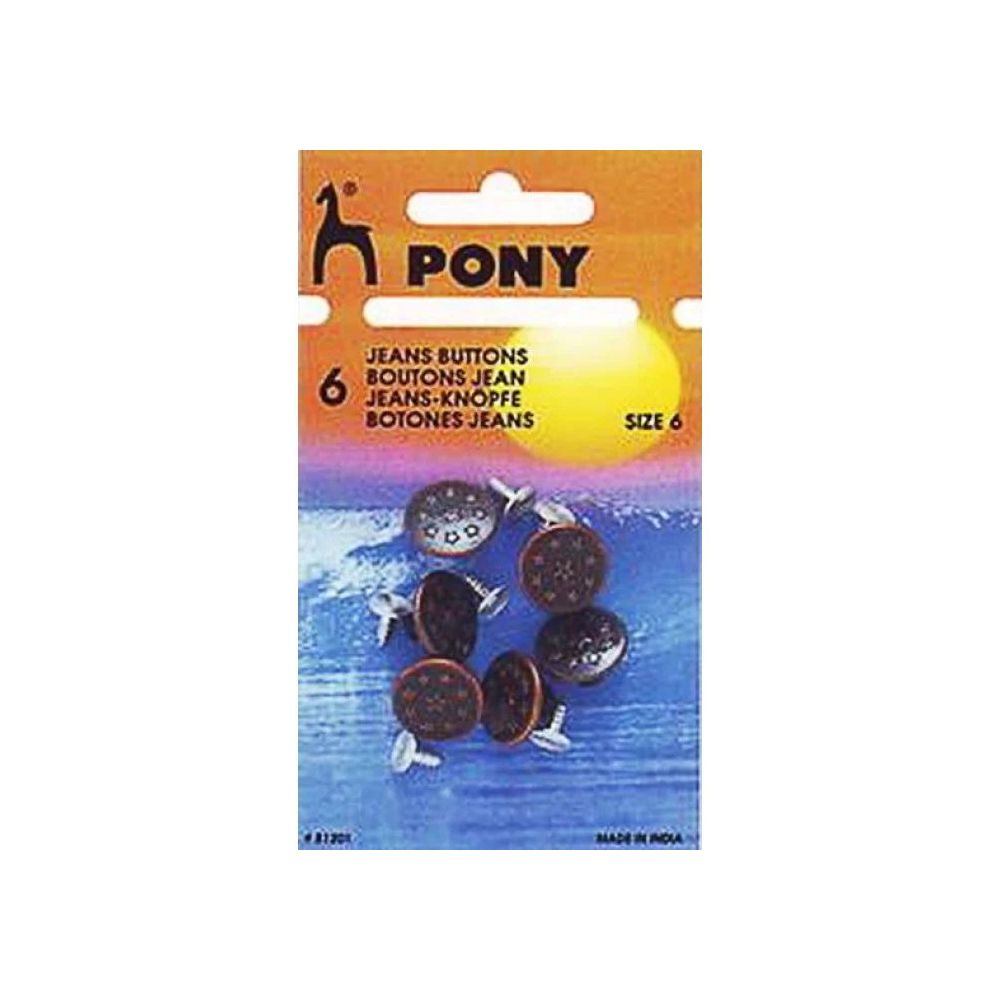 Jeans buttons copper 17 mm., Pony (81202) Jeans buttons copper 17 mm., Pony (81202)