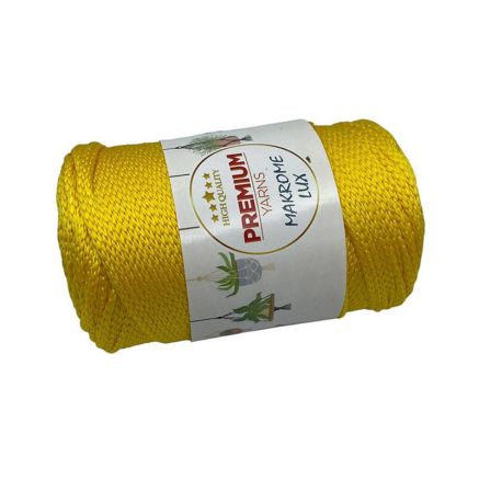Поліпропіленовий шнур Macrame Lux, лимон (807)