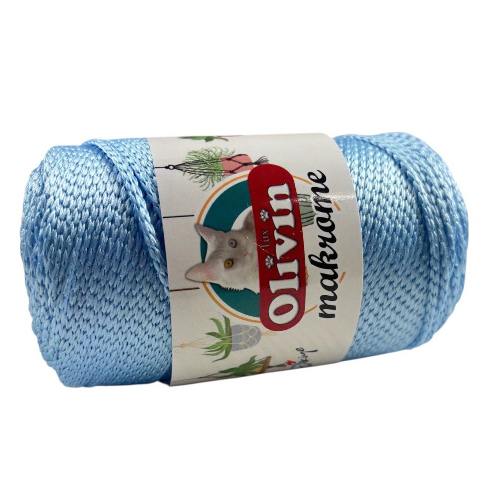 Polypropylene cord Macrame Lux, blue (826) Polypropylene cord Macrame Lux, blue (826)