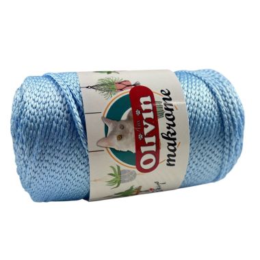 Поліпропіленовий шнур Macrame Lux, блакитний (826)