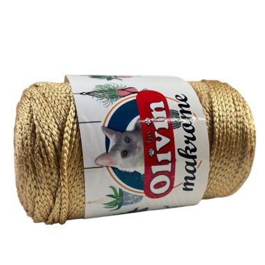 Polypropylene cord Macrame Lux, gold (831)