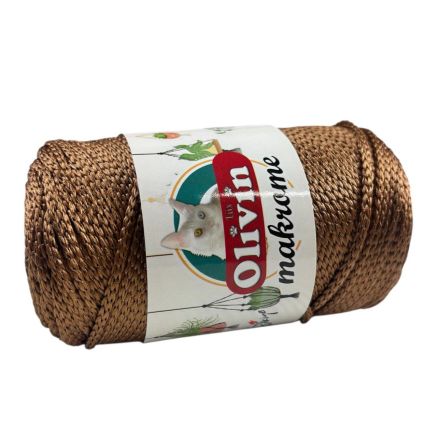Polypropylene cord Macrame Lux, milk chocolate (833)