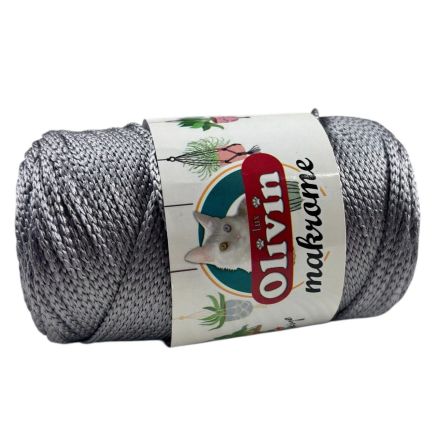 Полипропиленовый шнур Macrame Lux, серый (850)