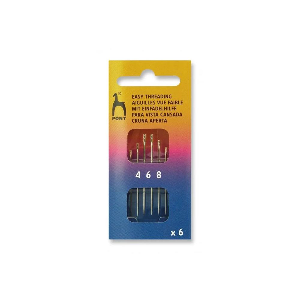 Easy Threading Needles №4-8, 6 pcs. Pony (12801)