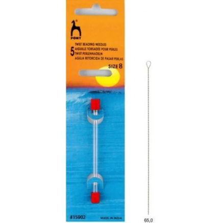Twisted beading needles 5 pcs., Pony (15902)