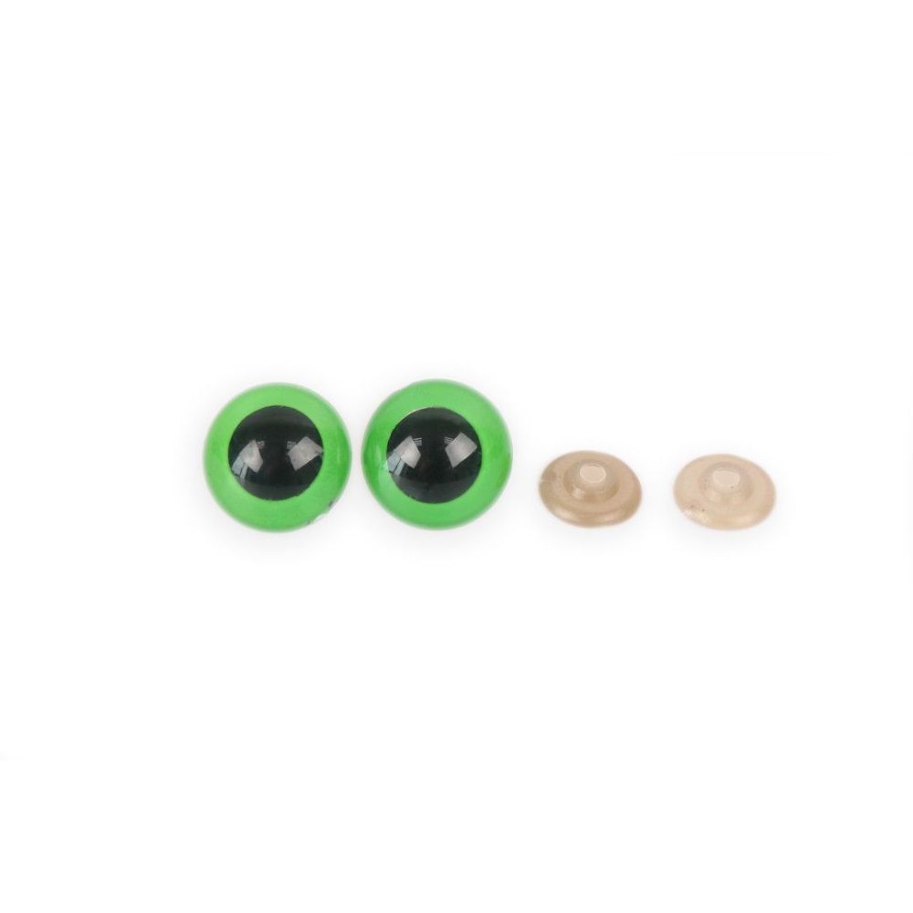 Eyes for toys Premium on a leg with a twist, green 12 mm Eyes for toys Premium on a leg with a twist, green 12 mm