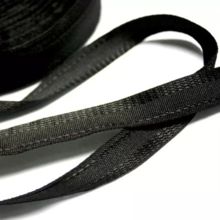 Trouser tape black 15 mm, 1 meter