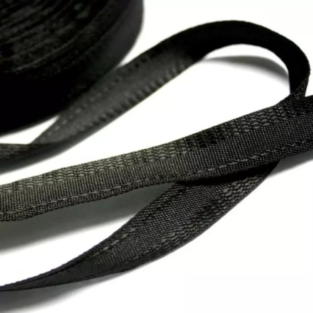 Trouser tape black 15 mm, 1 meter