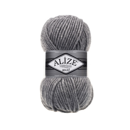 Пряжа Alize Superlana Maxi сірий (21)