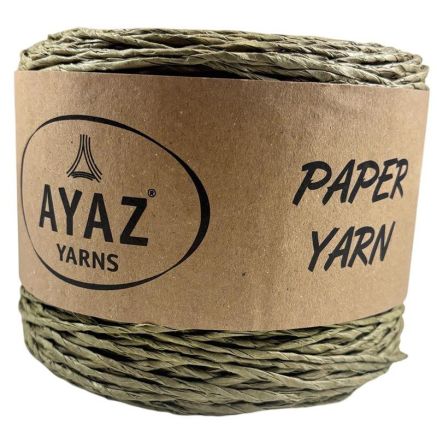 Рафія кручена Ayaz Paper Yarn оливка
