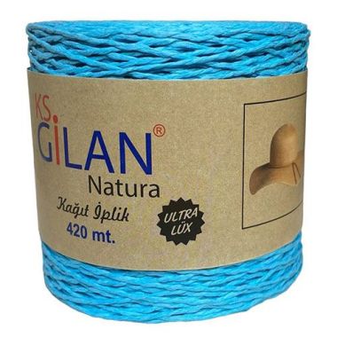 Рафия витая Gilan Paper Yarn голубой