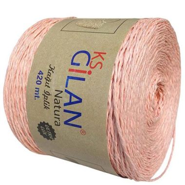Raffia twisted Gilan Paper Yarn bright peach