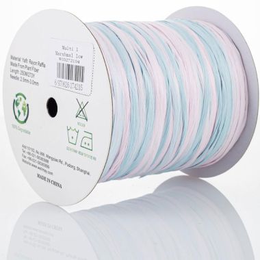 Raffia yarn Ispie Raffia, Well May, Multi 1 (marshmallow)