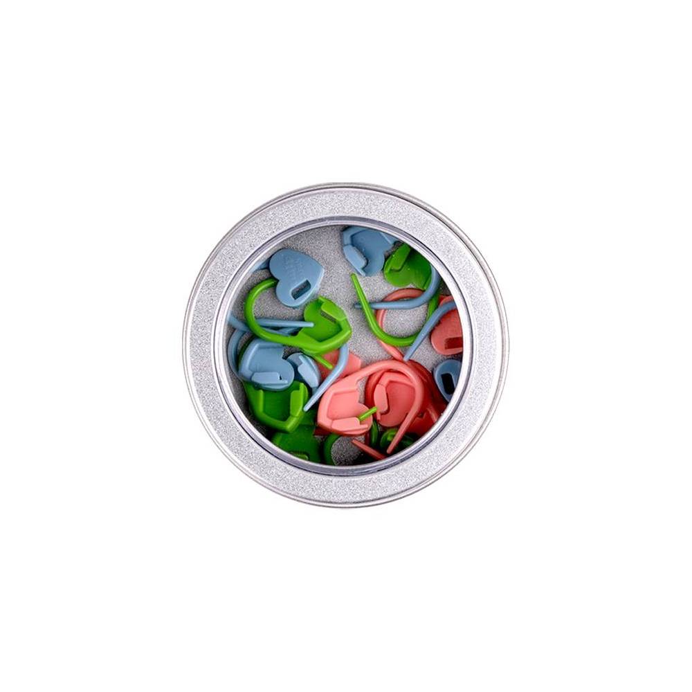 Set of knitting markers in a box Tulip "Heart" 15 pcs. (AC-033e)