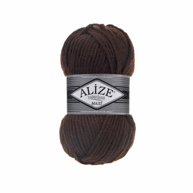 Yarn Alize Superlana Maxi chocolate (26)