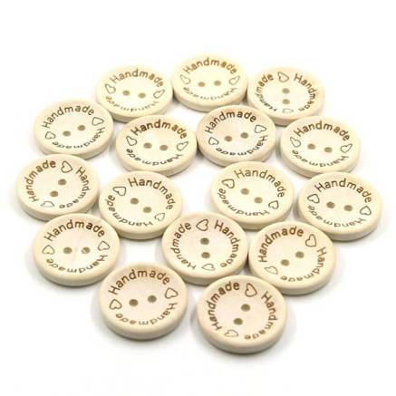 Button wooden decorative, Нandmade, 20 mm