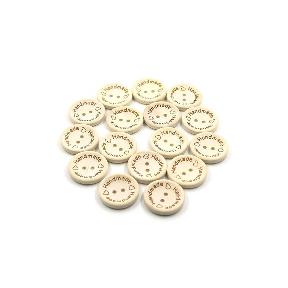 Button wooden decorative, Нandmade, 20 mm
