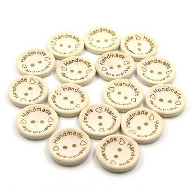 Button wooden decorative, Нandmade, 15 mm