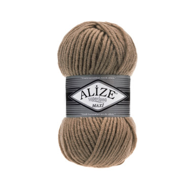 Yarn Alize Superlana Maxi dark beige (466)