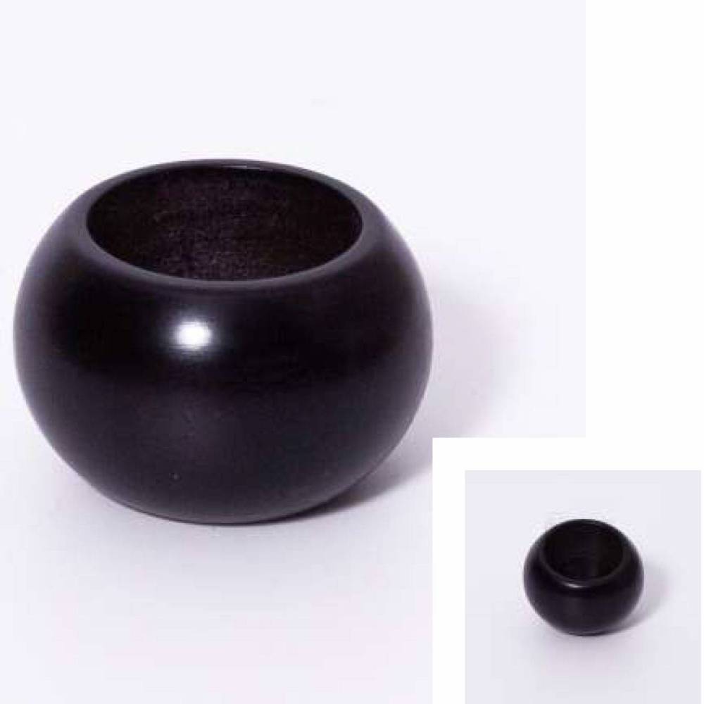 Wooden pincushion round black