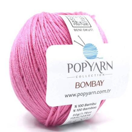 Пряжа бамбук Bombay Popyarn, розовый (046)